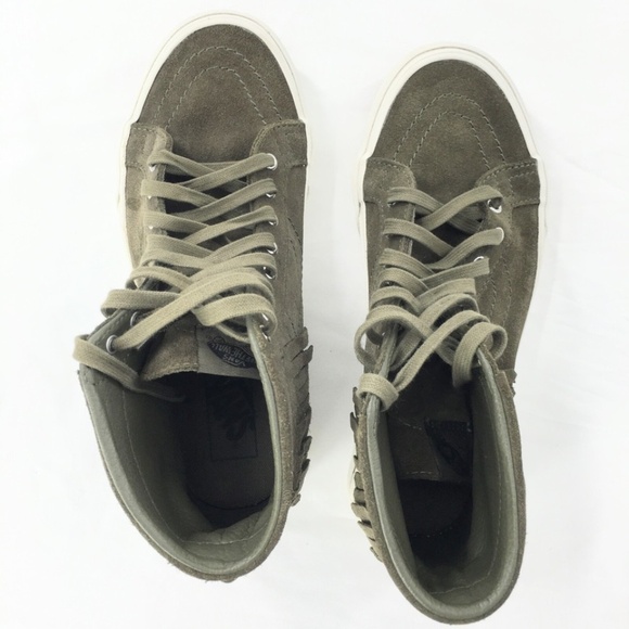 Vans Mens SK8-Hi Sneakers Suede Moccasin Green Port Royal Sz 7 Men / 8.5 Women - Picture 7 of 10